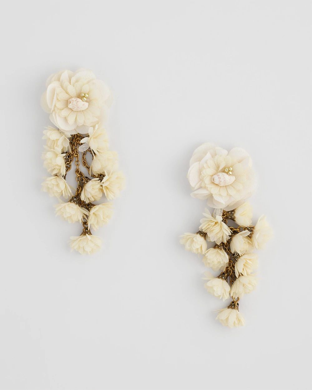 No Droop® Flower & Conch Shell Earrings