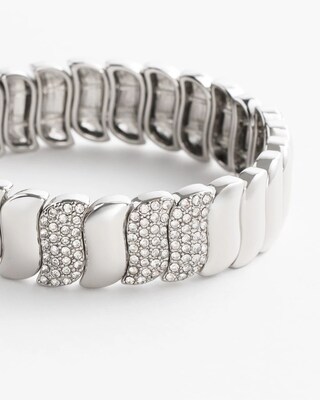 Silver Pave Stretch Bracelet