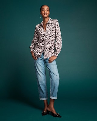 Dewdrop Boyfriend Cropped Jeans click to view larger image.