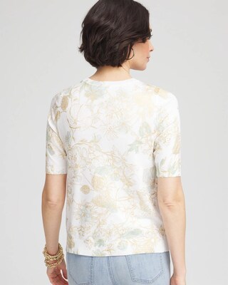 Gold Foil Cotton Sweater Tee click to view larger image.