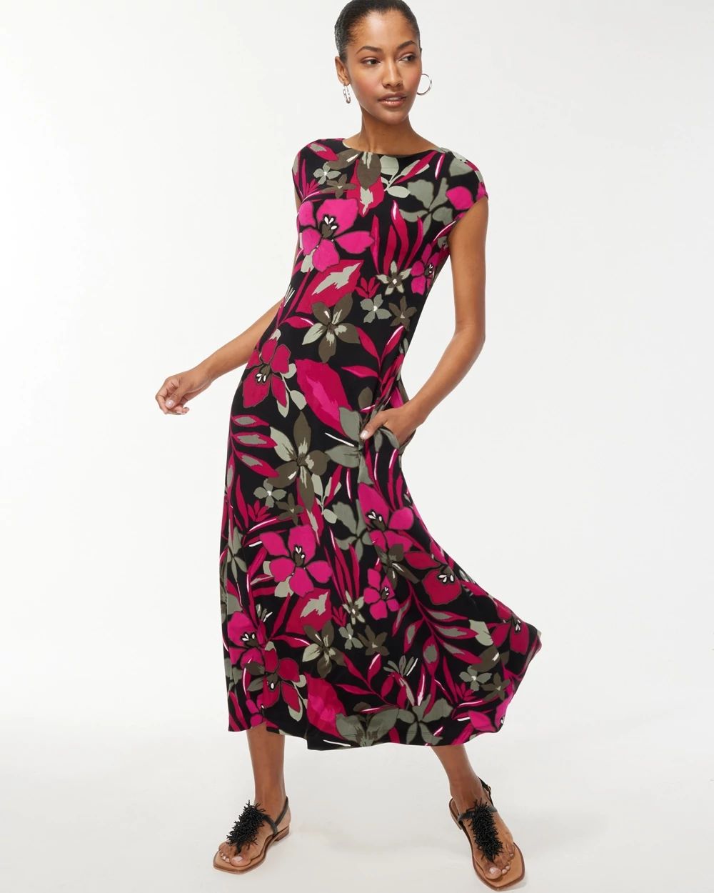 Petite Travelers V-Back Maxi Dress
