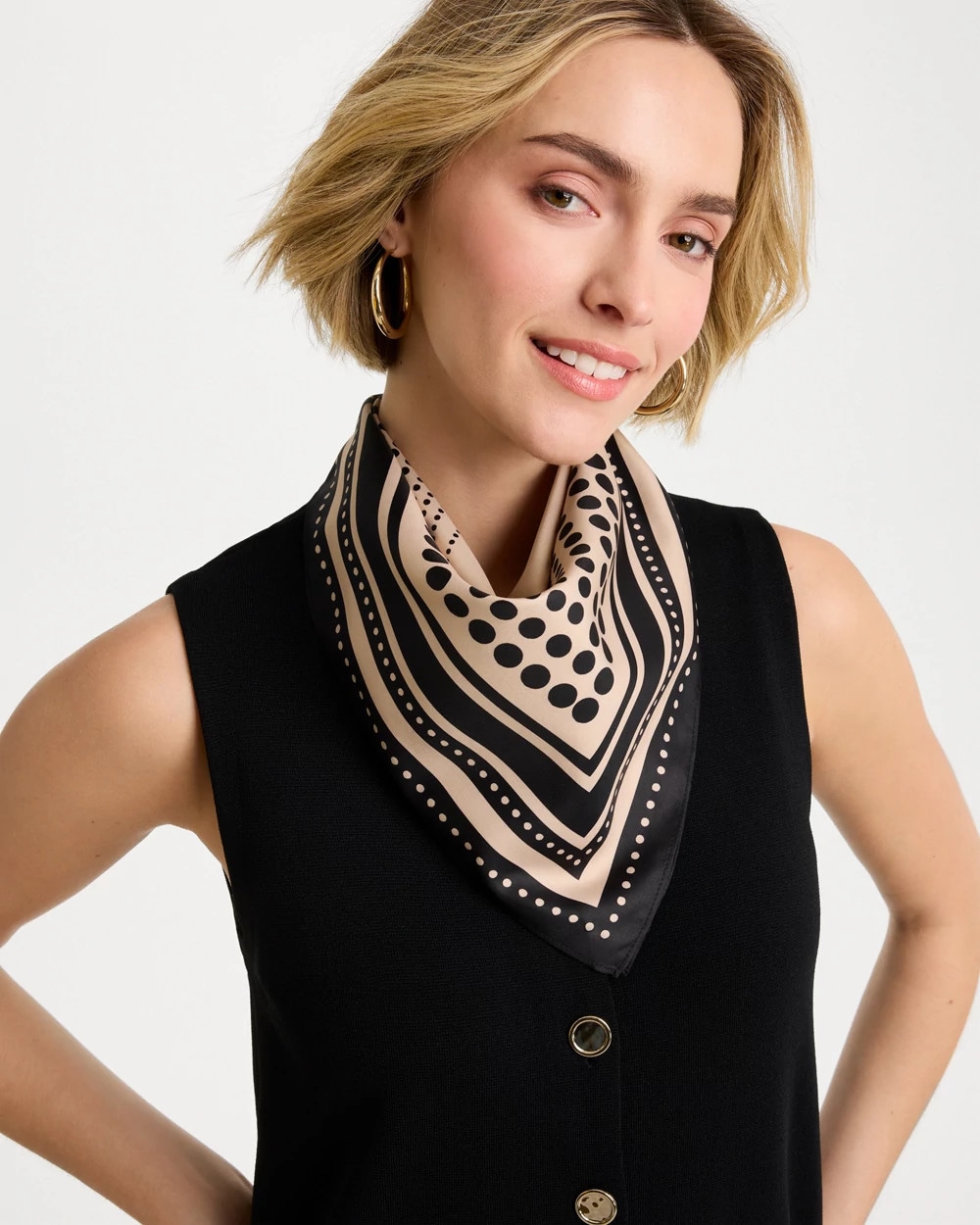 Polka Dot Square Scarf