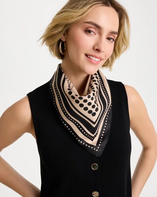 Polka Dot Square Scarf click to view larger image.