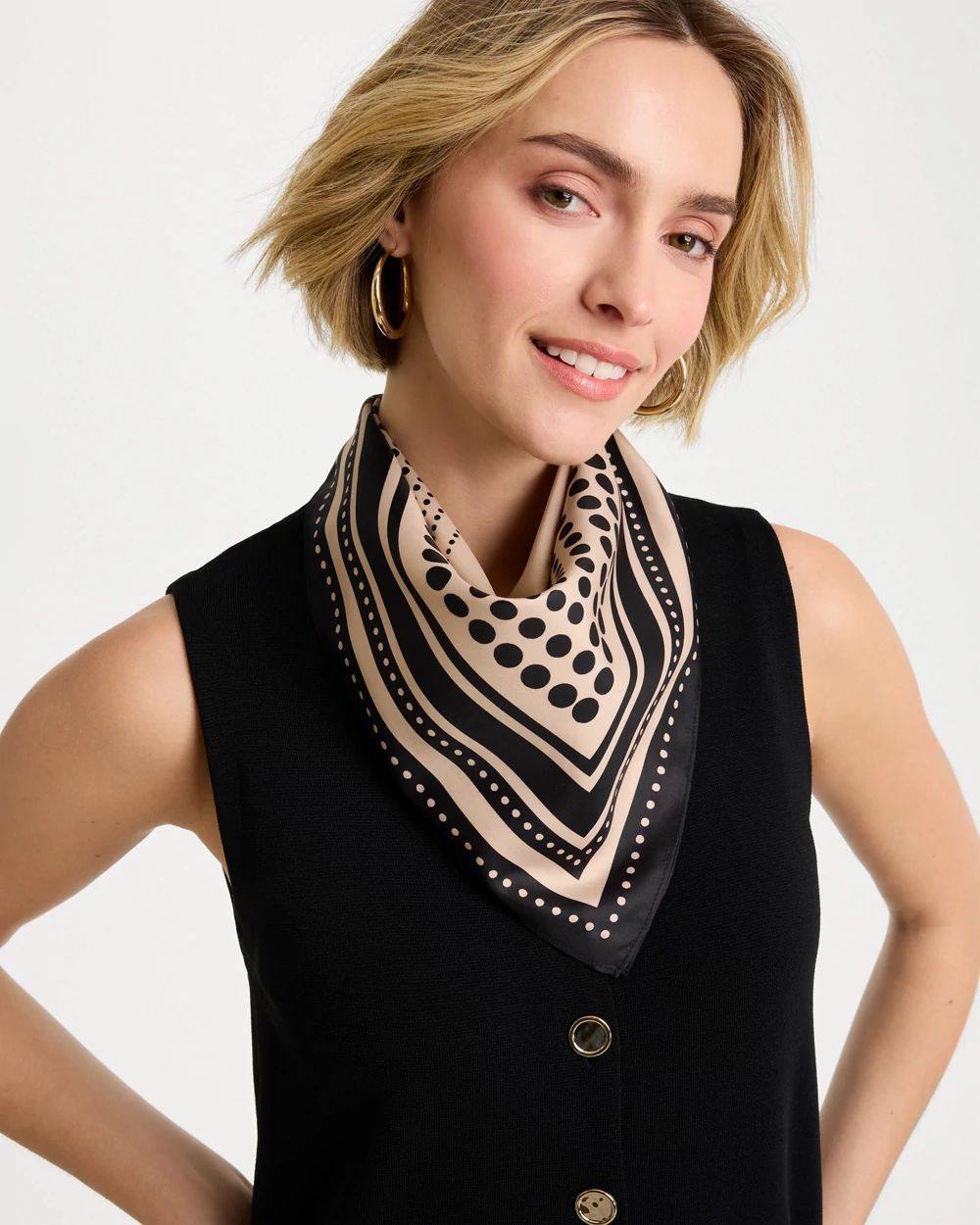 Polka Dot Square Scarf