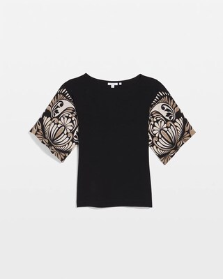 Travelers™ Border Print Kimono Top