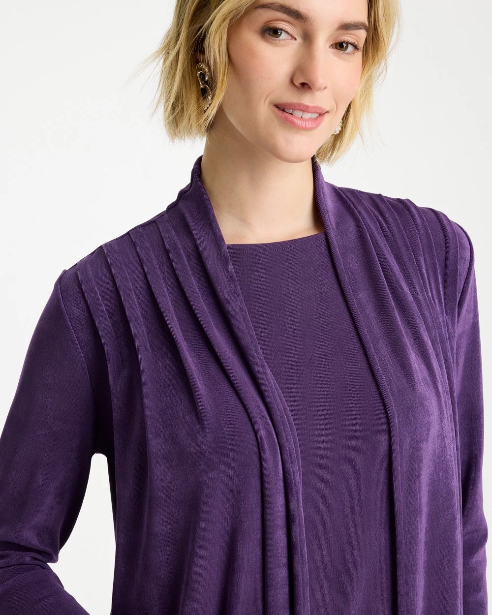Travelers™ Pleat Front Knit Jacket click to view larger image.