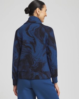 Zenergy® Marble Scuba Zipper Sweatshirt