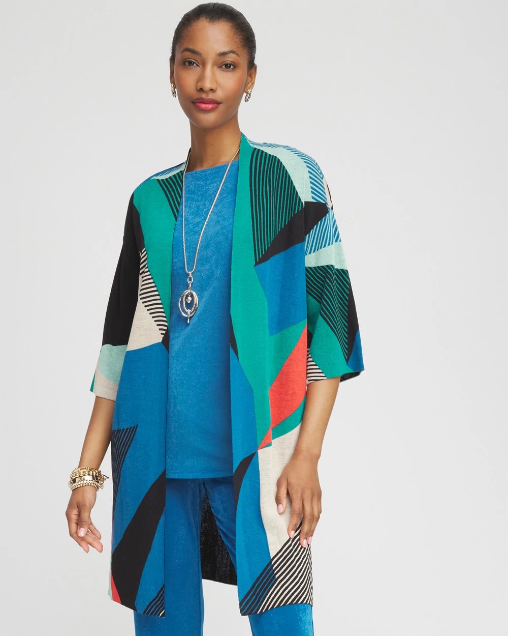 Travelers™ Collection Blocked Kimono Cardigan
