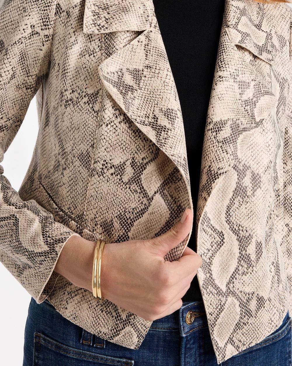 Snake Skin Printed Jacket click to view larger image.