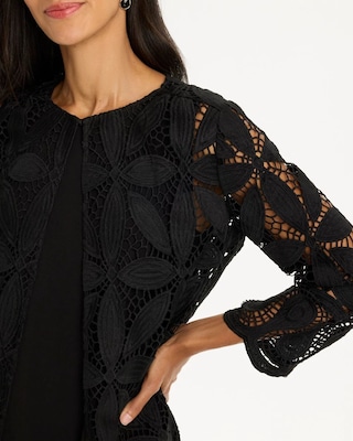 Travelers™ Collection Macramé Lace Jacket click to view larger image.
