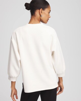 Zenergy® Jacquard Bubble-Sleeve Top click to view larger image.