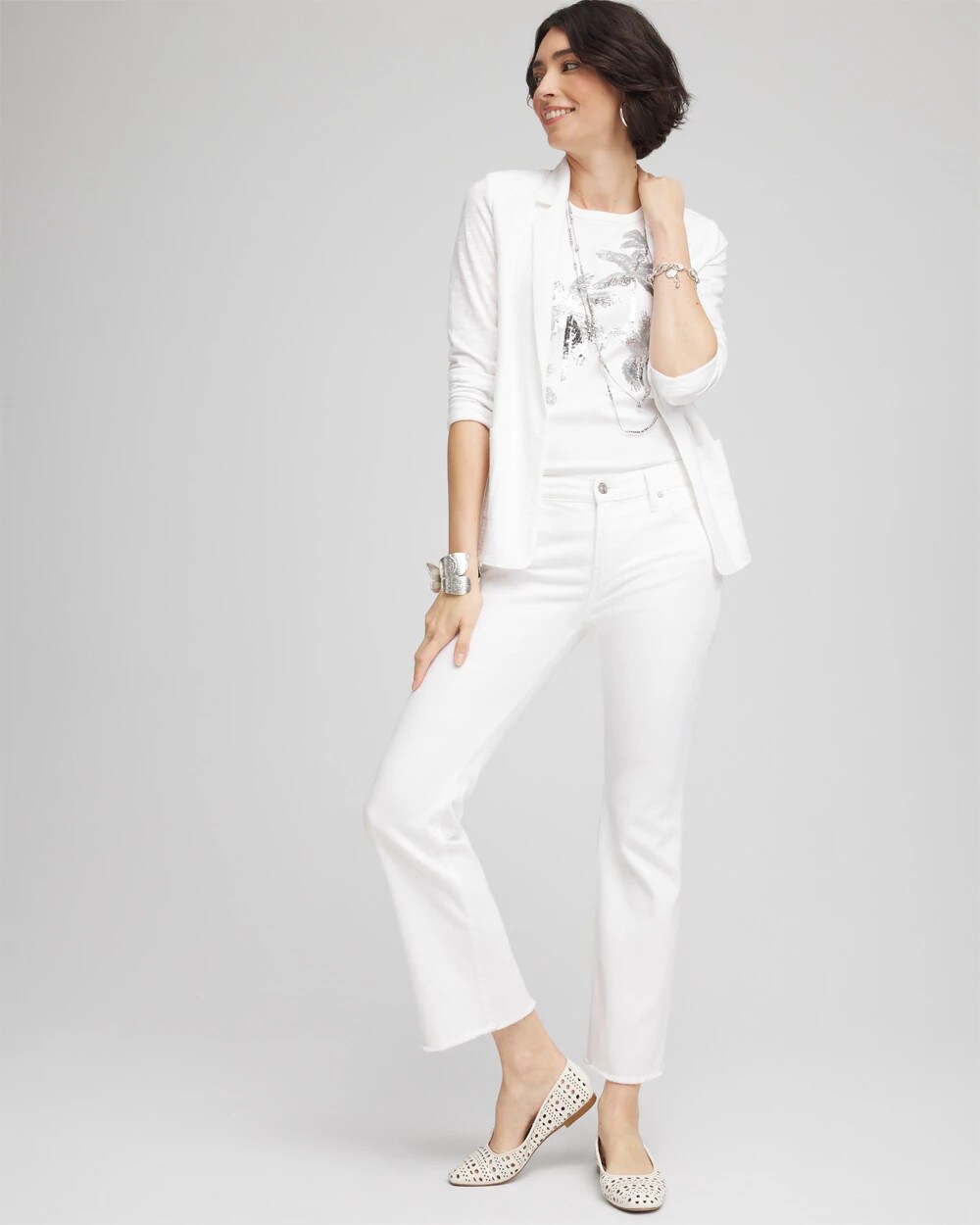 Petite No Stain Girlfriend Fray Hem Kick Flares