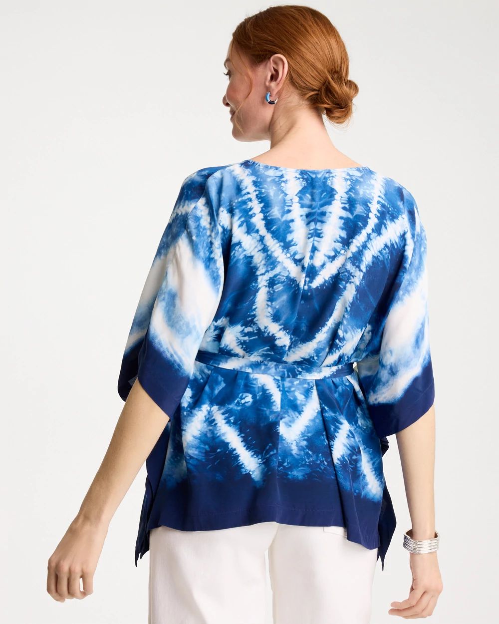 Chevron Tie-Front Poncho