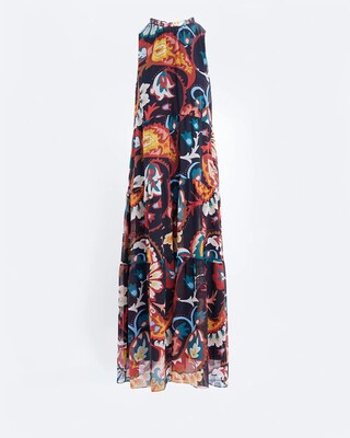 Chiffon Floral Tiered Maxi Dress