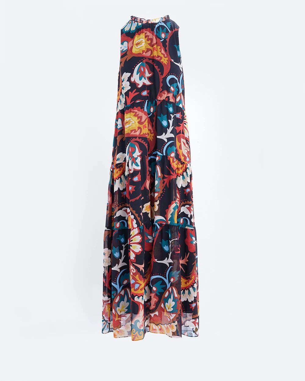 Chiffon Floral Tiered Maxi Dress
