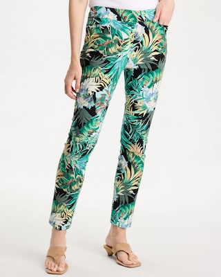 Printed Brigitte™ Slim Pull-On Ankle Pants
