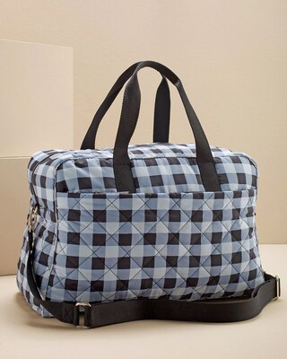 Gingham Weekender Travel Bag