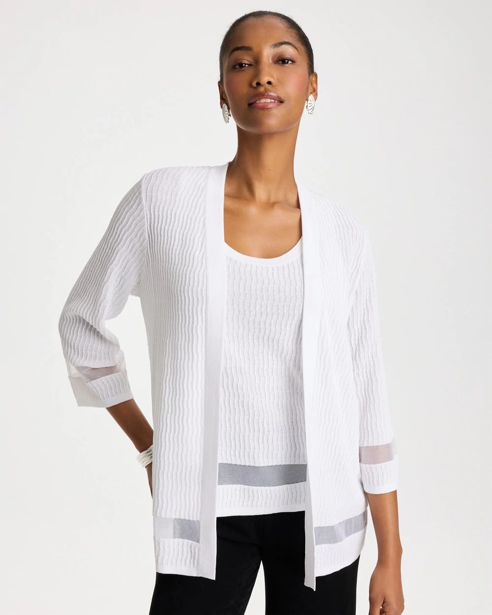Travelers™ Sheer Stripe Cardigan