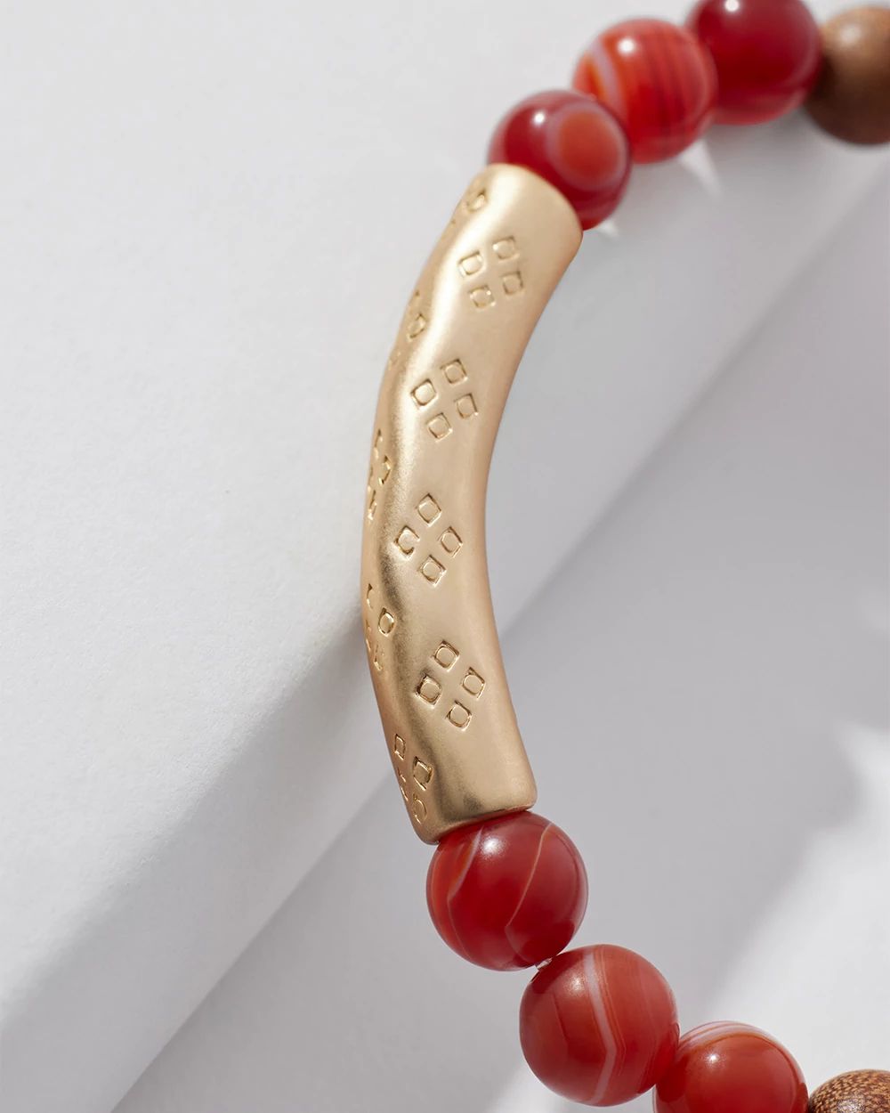 Orange Bar Stretch Bracelet