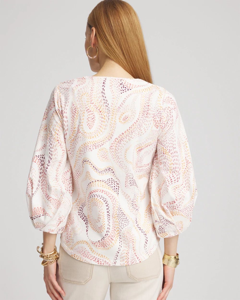Swirls Tuck Sleeve Tee click to view larger image.