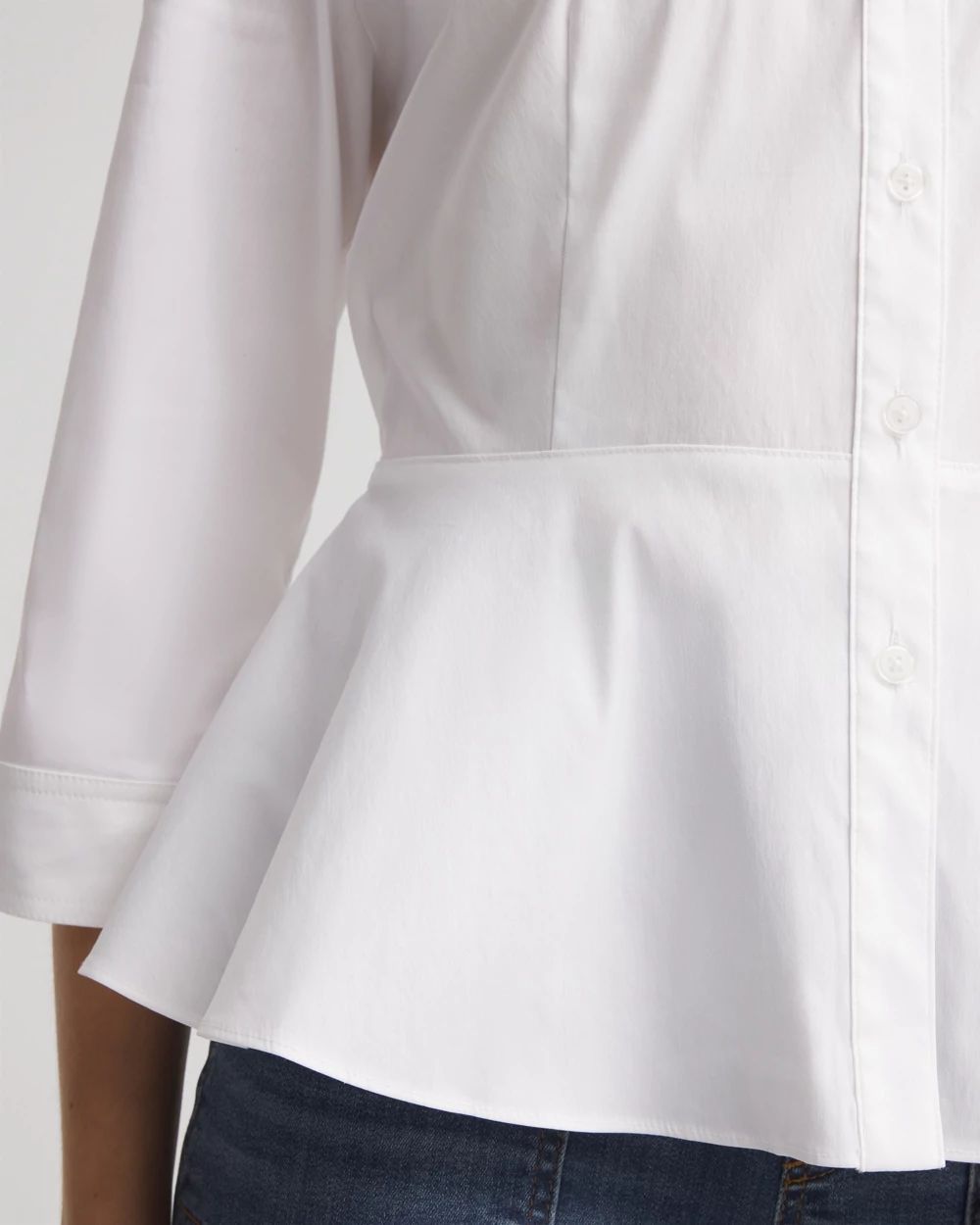 Peplum Poplin Shirt
