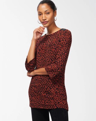 Travelers Diamond Print Tunic