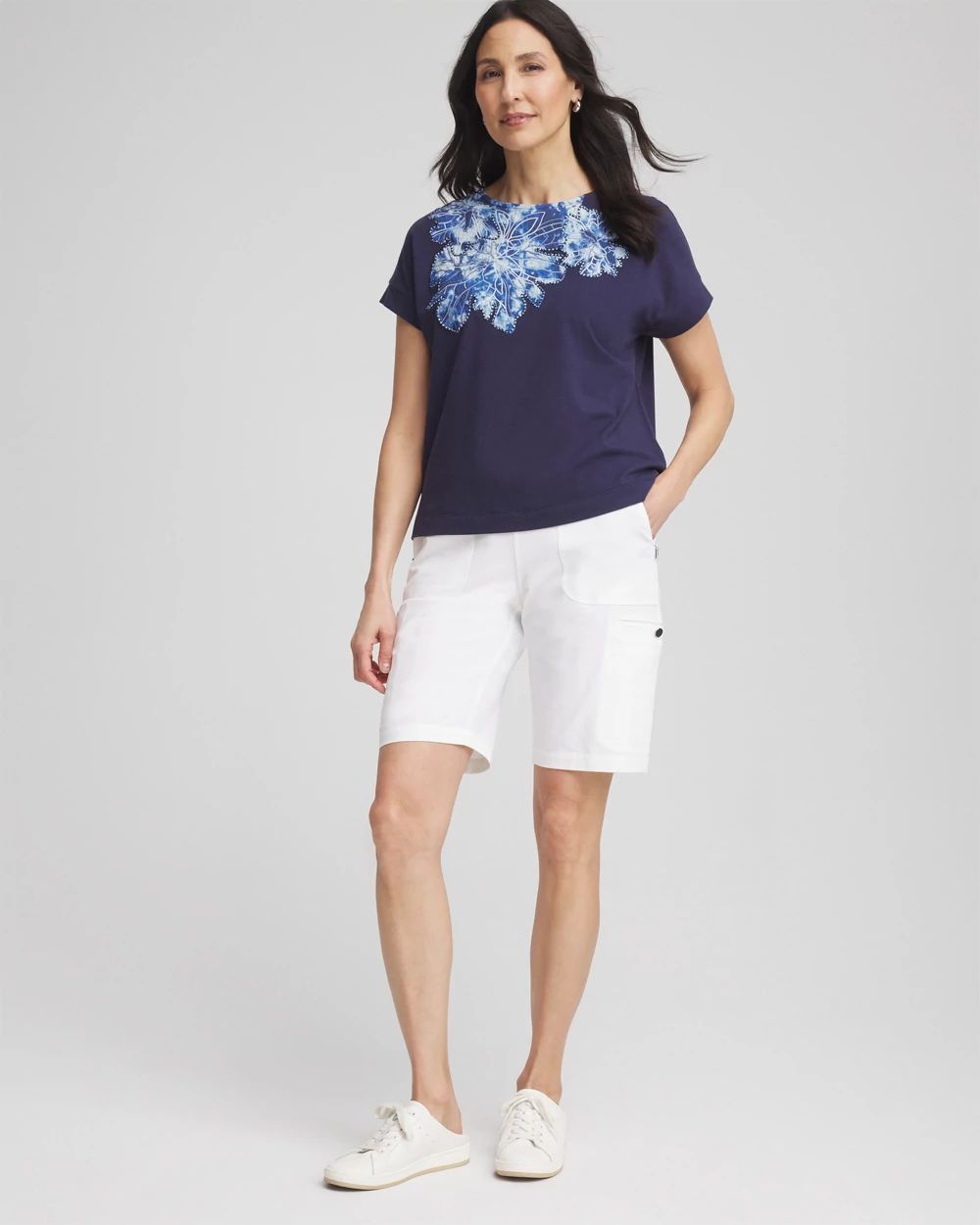 Zenergy® UPF Knit Applique Dolman Top
