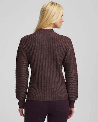 Metallic Ribbed Pullover click to view larger image.