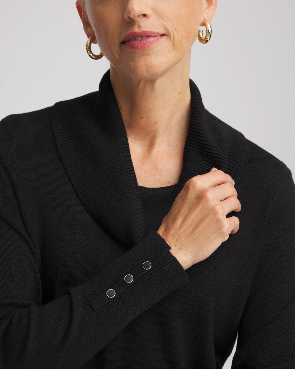 Cowlneck Long-Sleeved Sweater