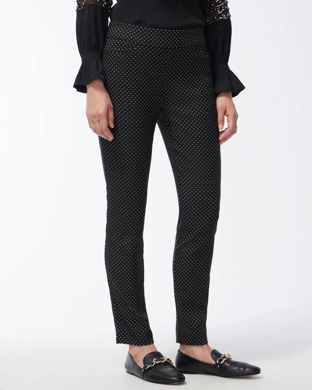 Brigitte Jacquard Stamp Ankle Pants