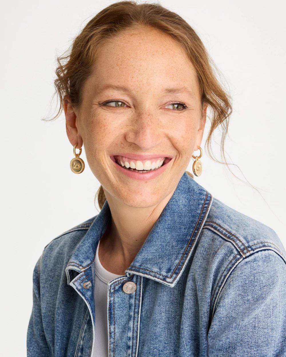 Swan Mini Charm Earrings