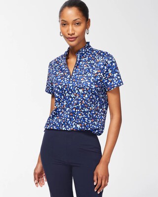 Zenergy UPF Dots Ruffle Neck Polo