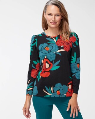 Floral Embellished Long Sleeve Tee