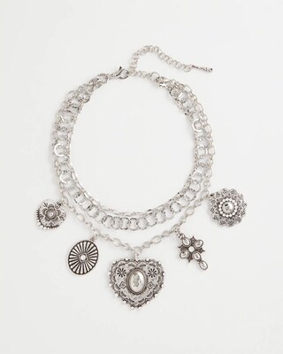 Convertible Medallion-Charm Collar Necklace click to view larger image.