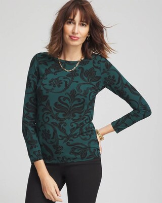 Touch of Cool™ Floral Scroll Layering Tee
