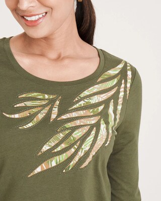Laser-Cut Leaf-Print Tee