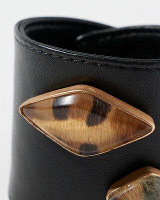 Animal Print Leather Cuff Bracelet