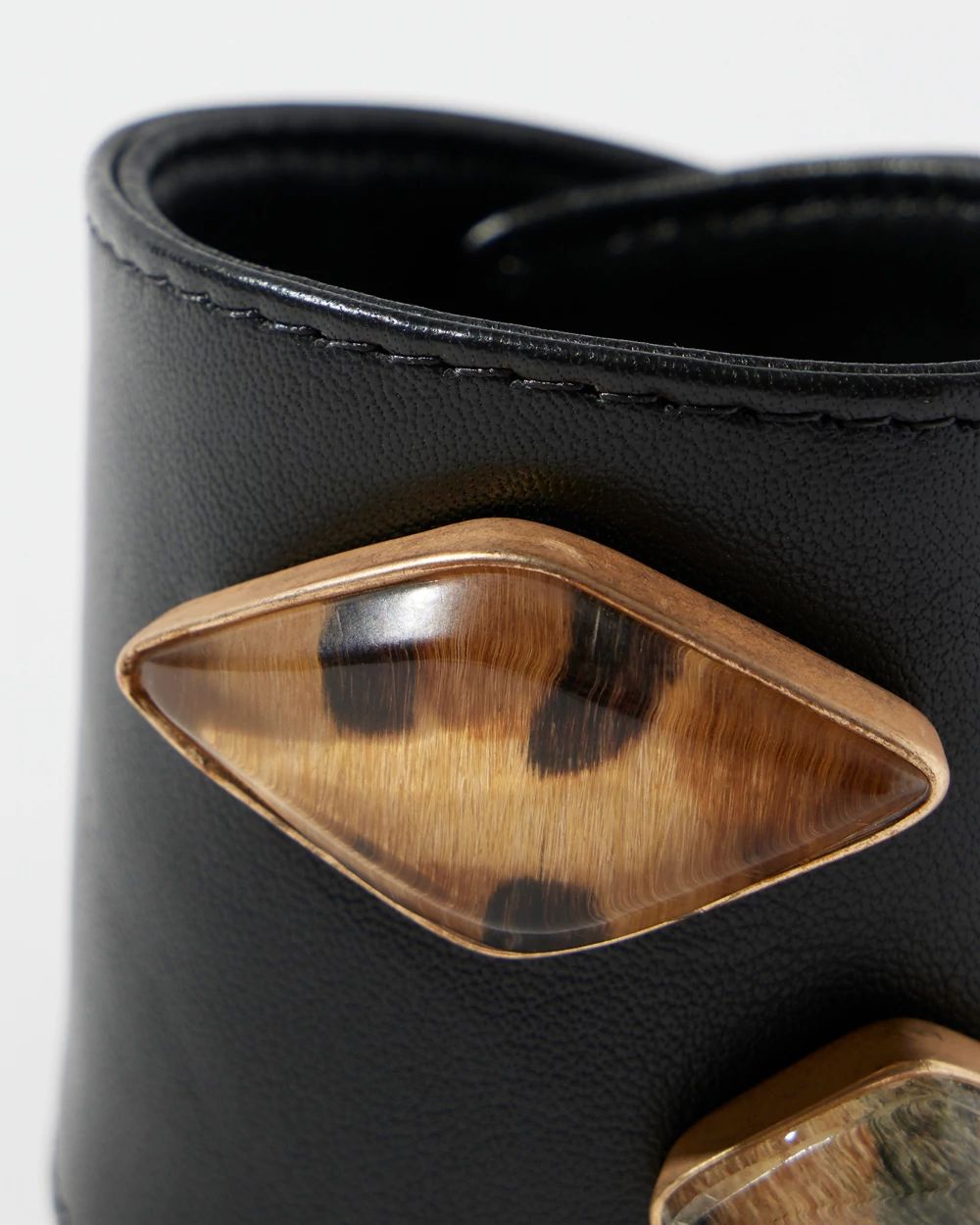 Animal Print Leather Cuff Bracelet