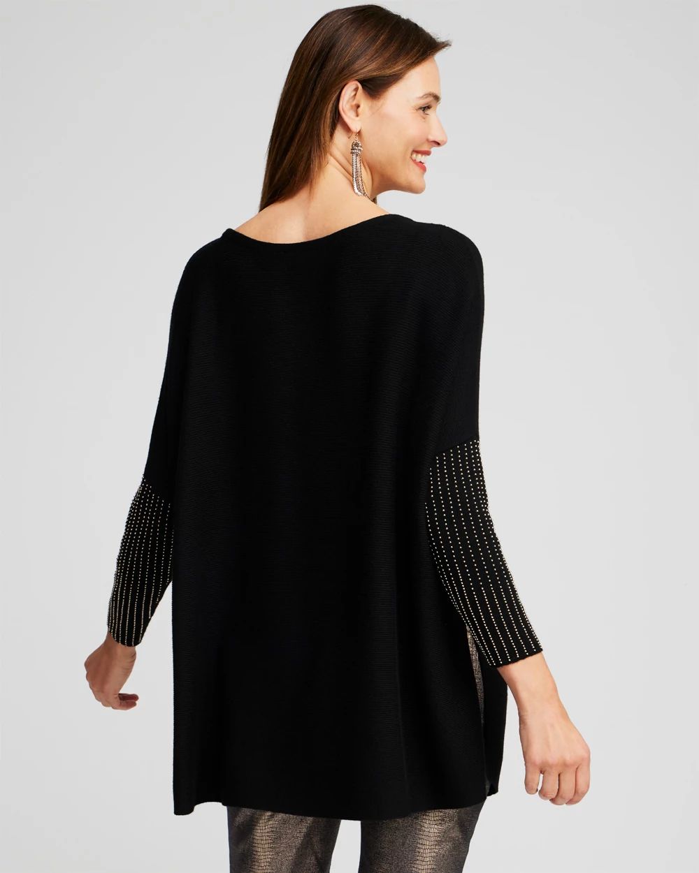 Cashmere Blend Sweater Poncho