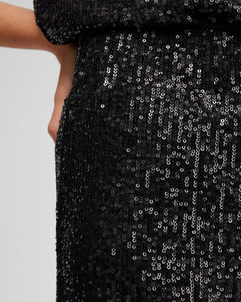Black Label Sequin Wide Leg Pants