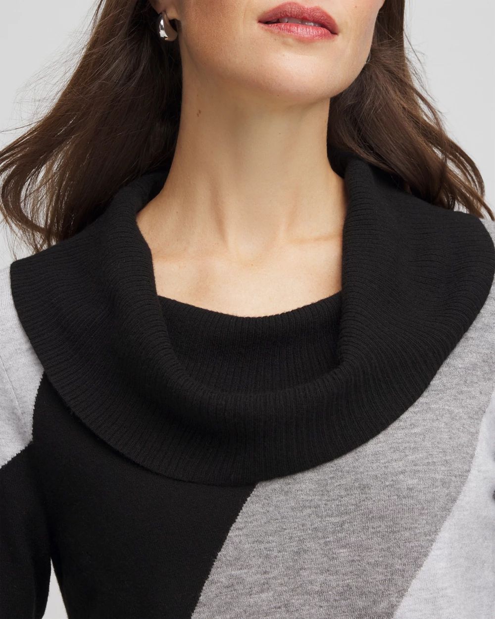 Zenergy® Luxe Intarsia Cowlneck Top click to view larger image.