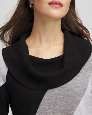 Zenergy® Luxe Intarsia Cowlneck Top click to view larger image.