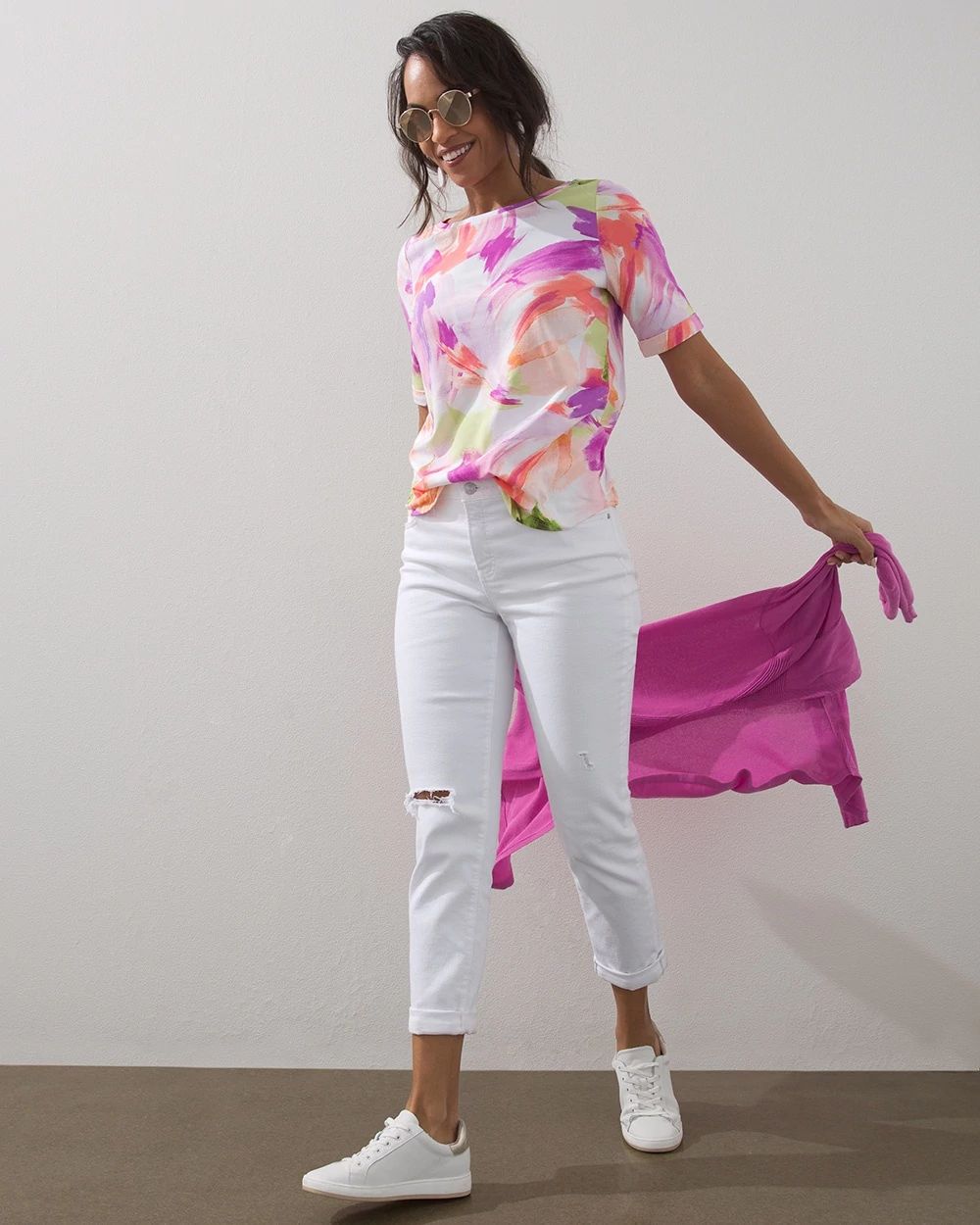 Abstract Print Perfect Tee