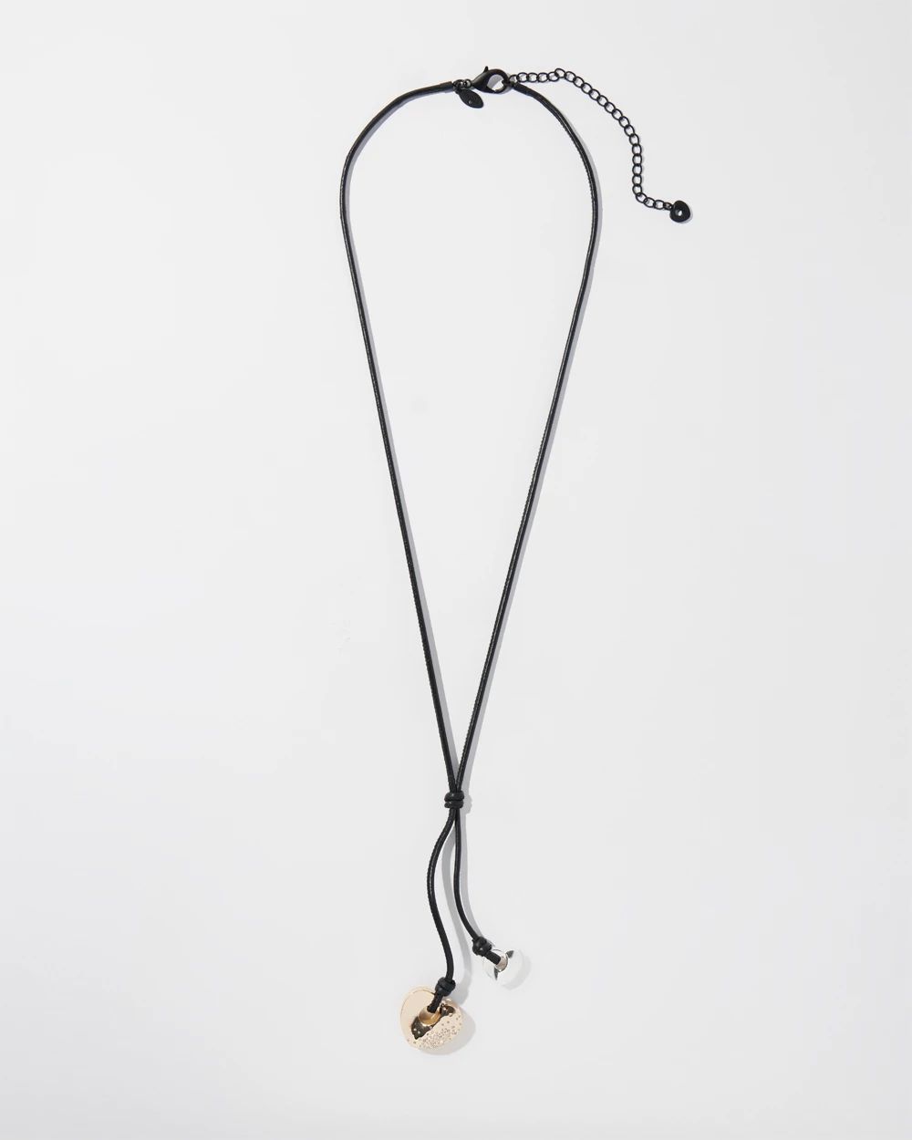 Gold Tone Heart Pendant Necklace