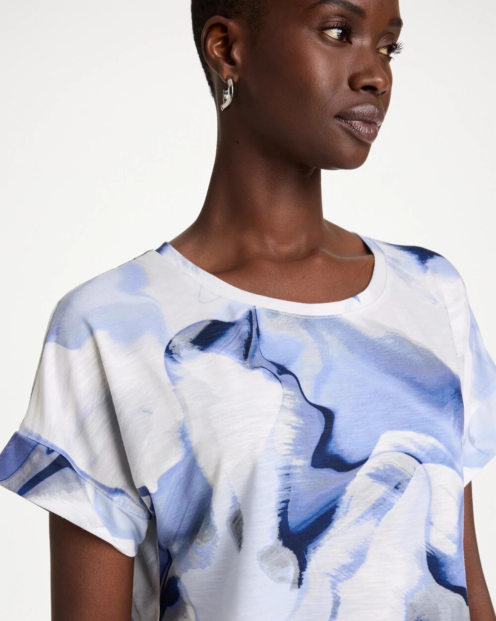 Zenergy® Placed Print Drop Shoulder Tee