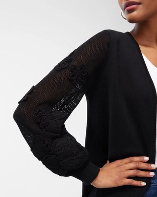 3D Applique Crochet Cardigan