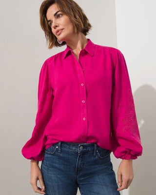 Touch of Cool Eyelet Sleeve Top
