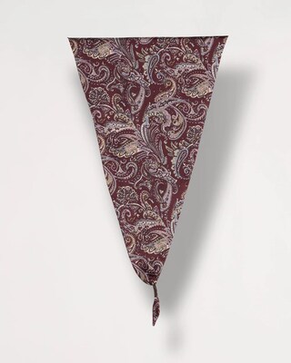 Satin Triangle Beaded-Tassel Scarf click to view larger image.