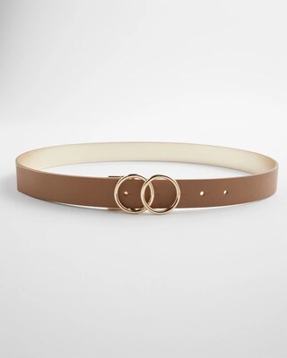 Reversible Faux Leather Belt
