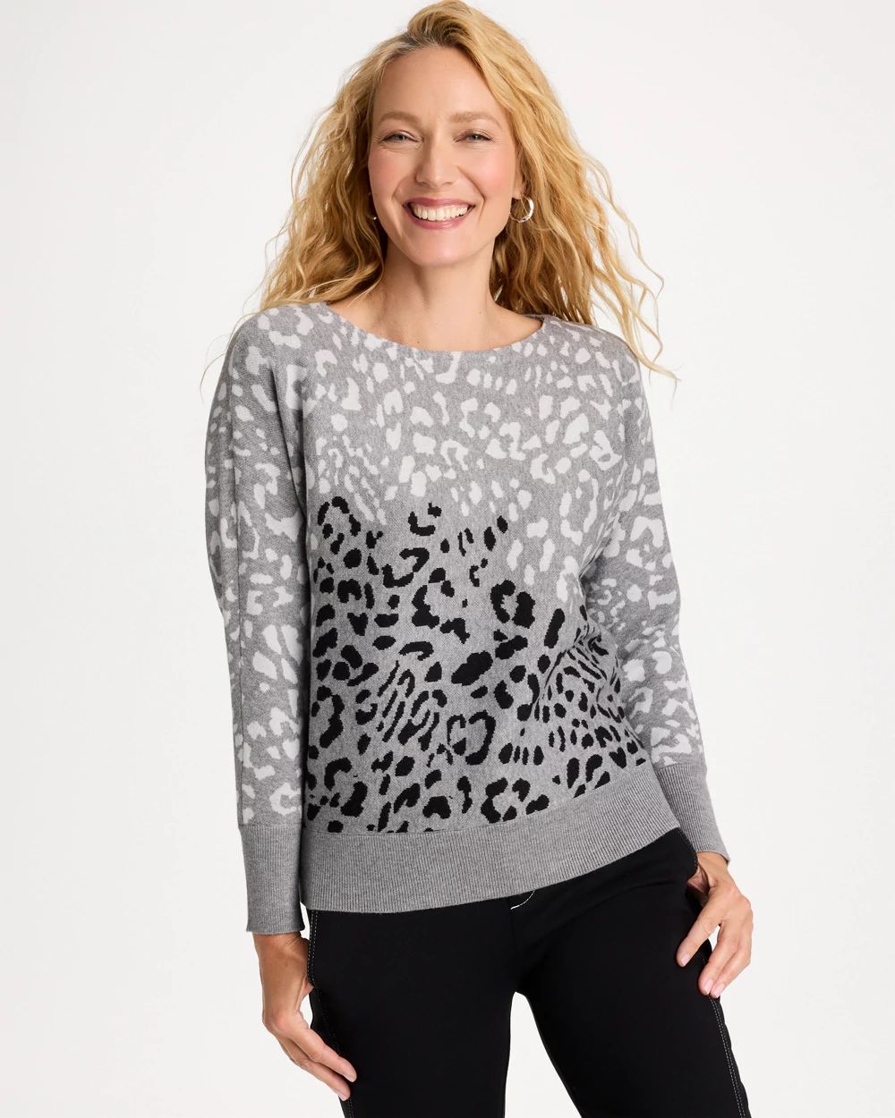 Ella Jacquard Animal Pullover Sweater